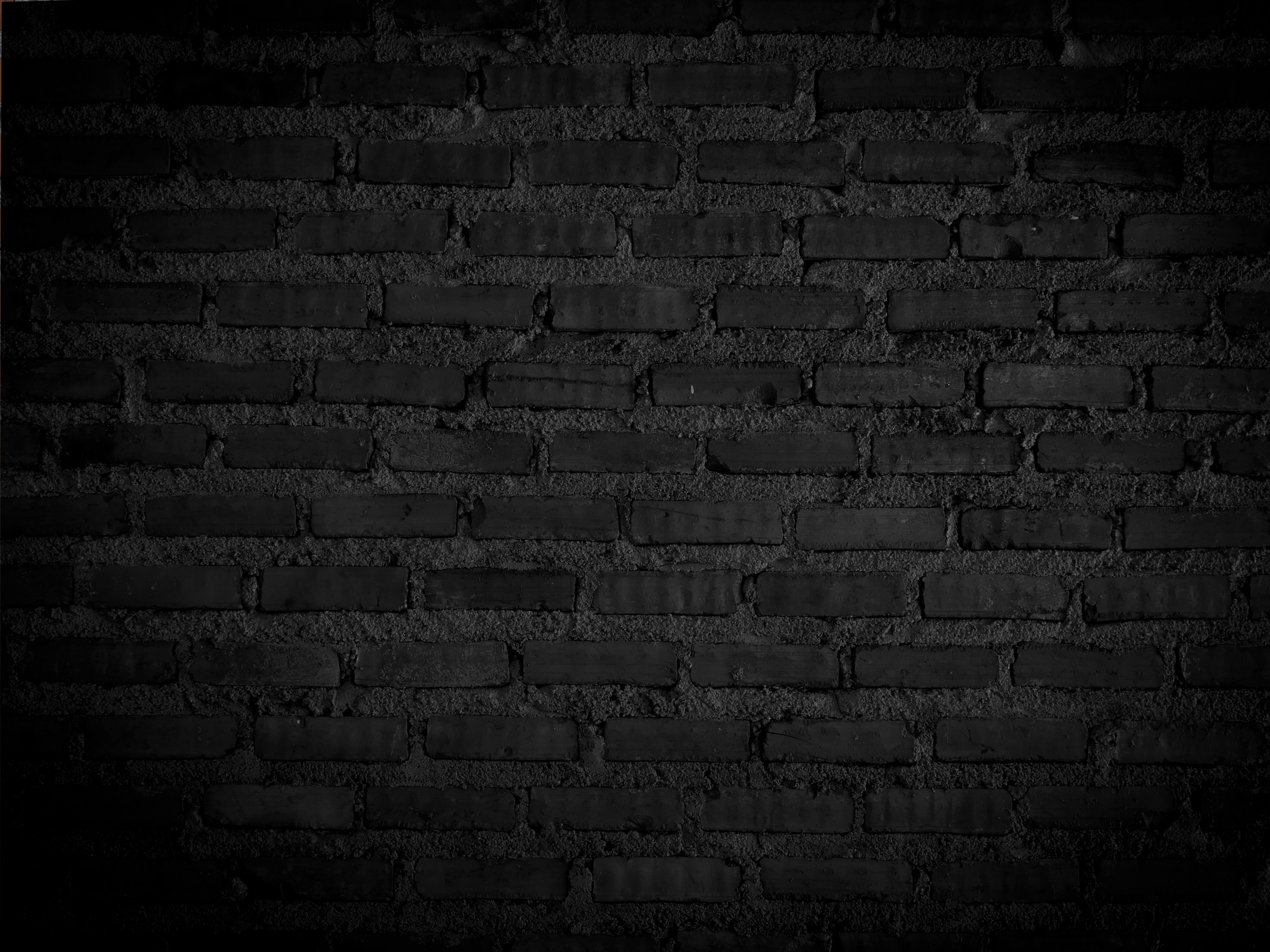 Dark Black Grunge Brick Wall Texture Background